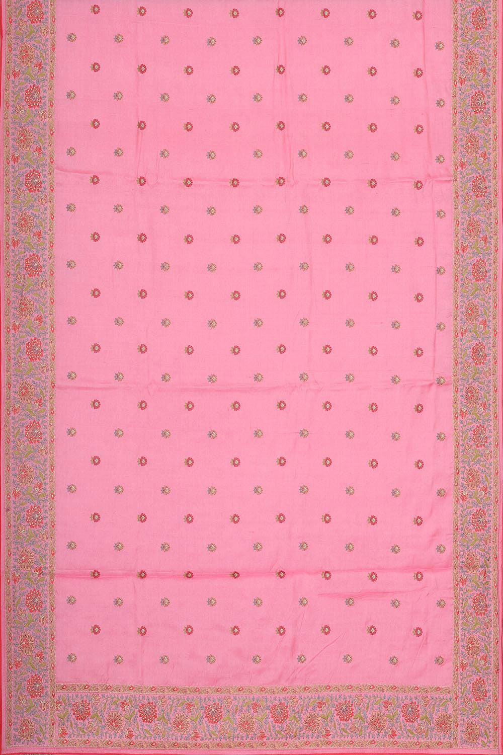Image of Tussar Silk Rose Pink Saree